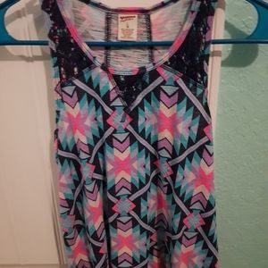 Girls multicolored pattern tank top